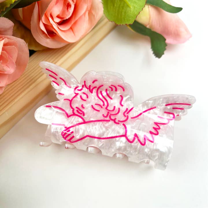mildstyles - Wholesale Hair Clip - Women's - Angel Baby and Cupid Hair Claw Clip Valentine's Day