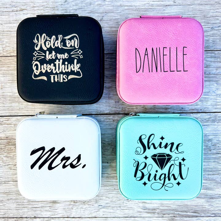 KW Custom Creations - Wholesale Jewelry Box/Organizer - Laserable Leatherette Travel Jewelry Box5