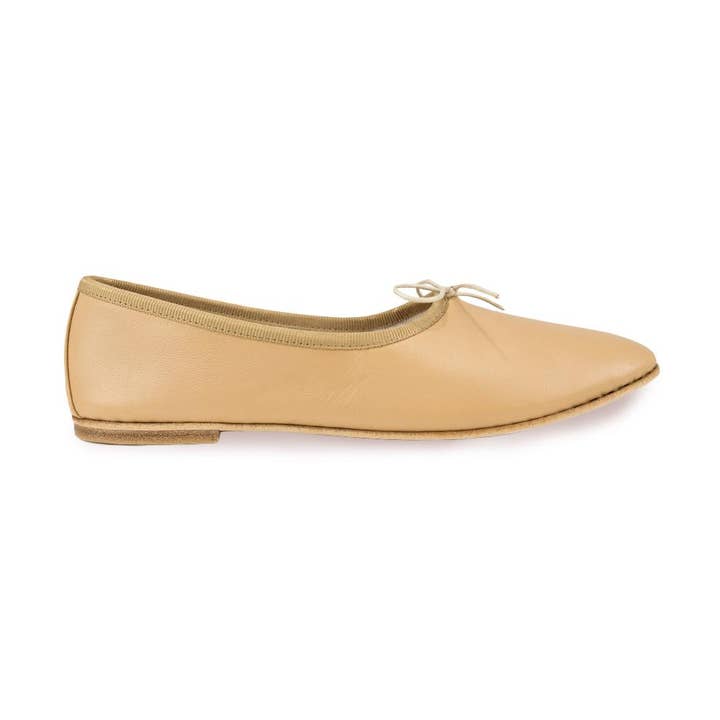 OLGA High Necked Ballerina in Leather Nappa Leather for wholesale by Spelta Milano