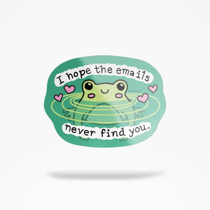 BoyPilot Goods - Wholesale Sticker - Safe from Emails Frog Sticker