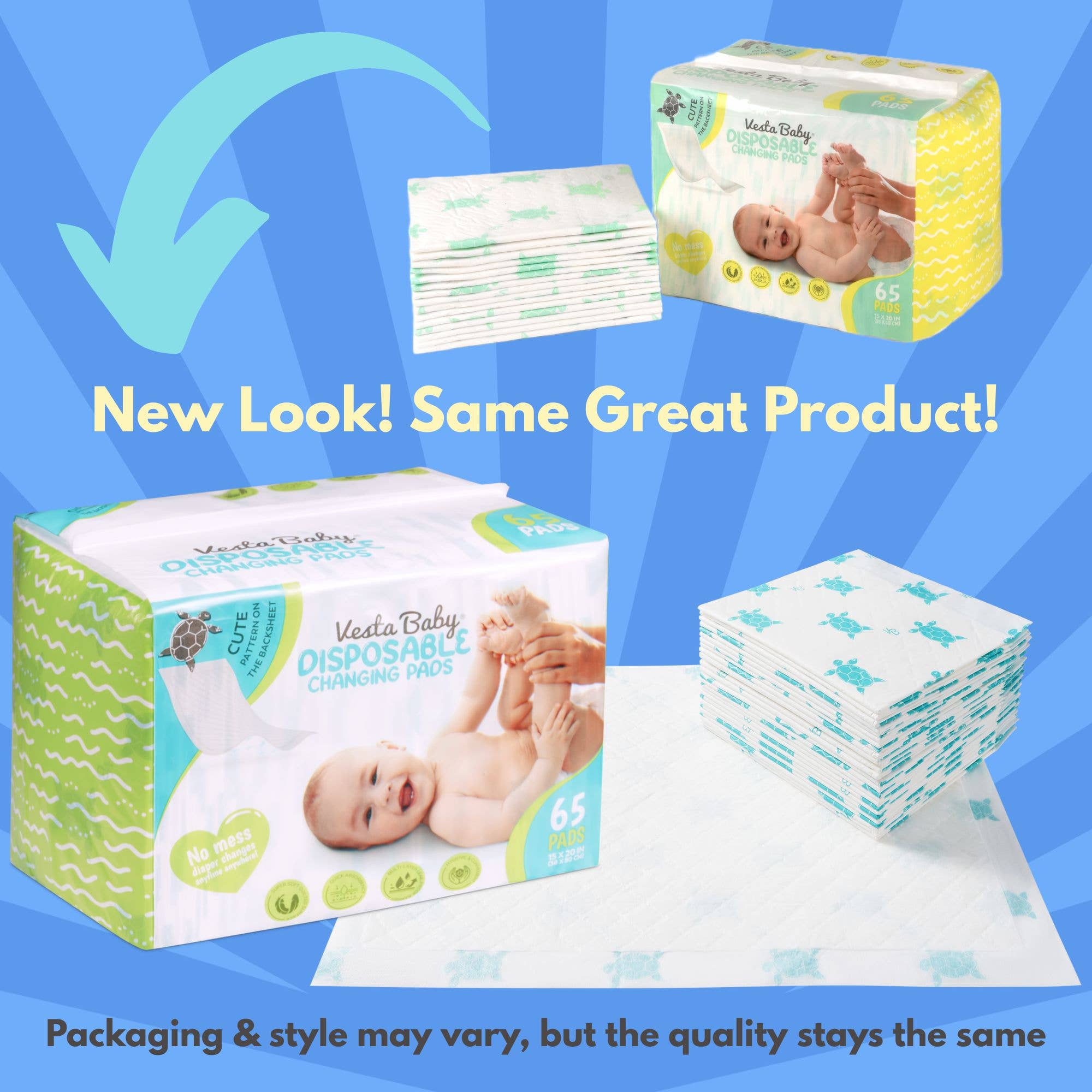 Vesta Baby - Wholesale Changing Mat/Pad - Baby - Baby Disposable Changing Pads - 65 Absorbent Waterproof Mats4