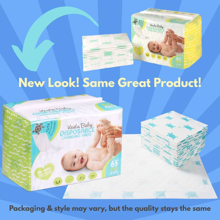 Vesta Baby - Wholesale Changing Mat/Pad - Baby - Baby Disposable Changing Pads - 65 Absorbent Waterproof Mats4