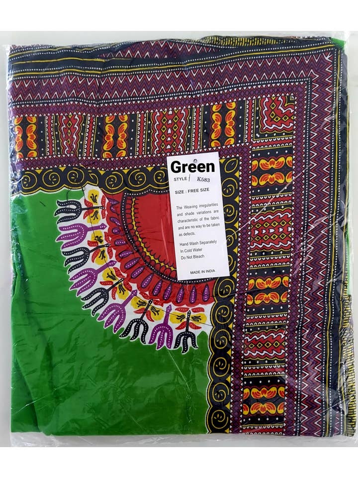 India Batik - Wholesale Dress - Women's - Dashiki Halter Dress/ Handkerchief Hem- k5837