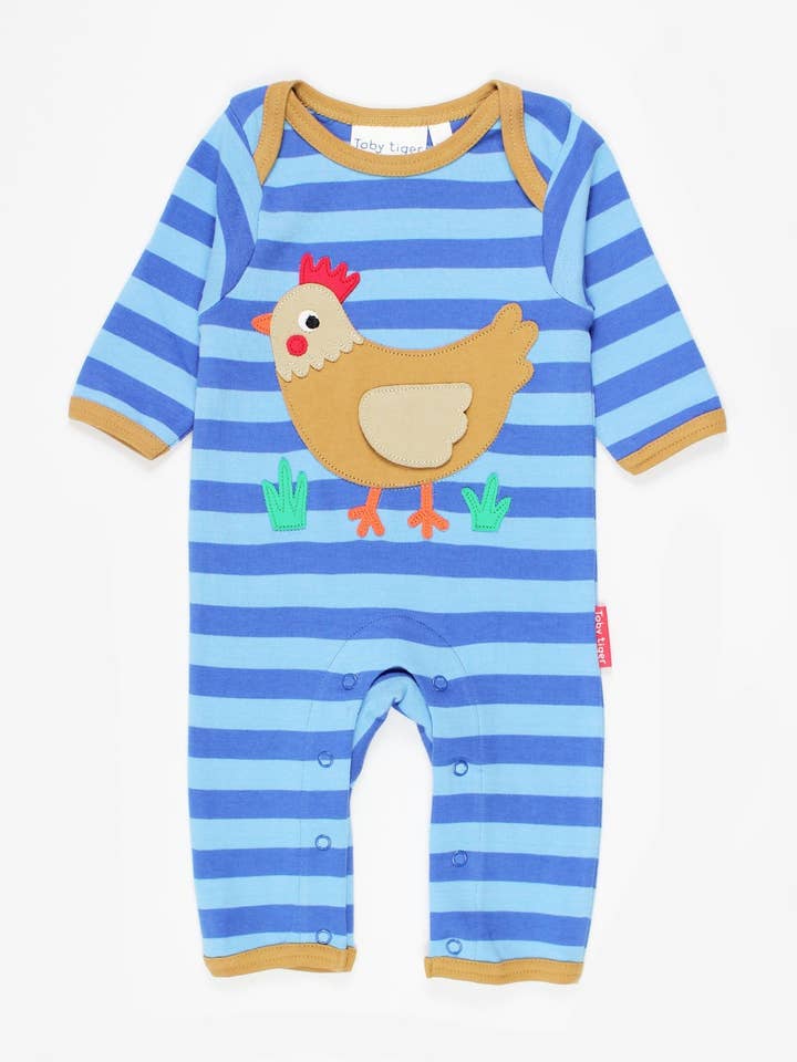 Schlafanzug, Hühner Applikation, Bio Baumwolle för wholesale av Toby Tiger GmbH