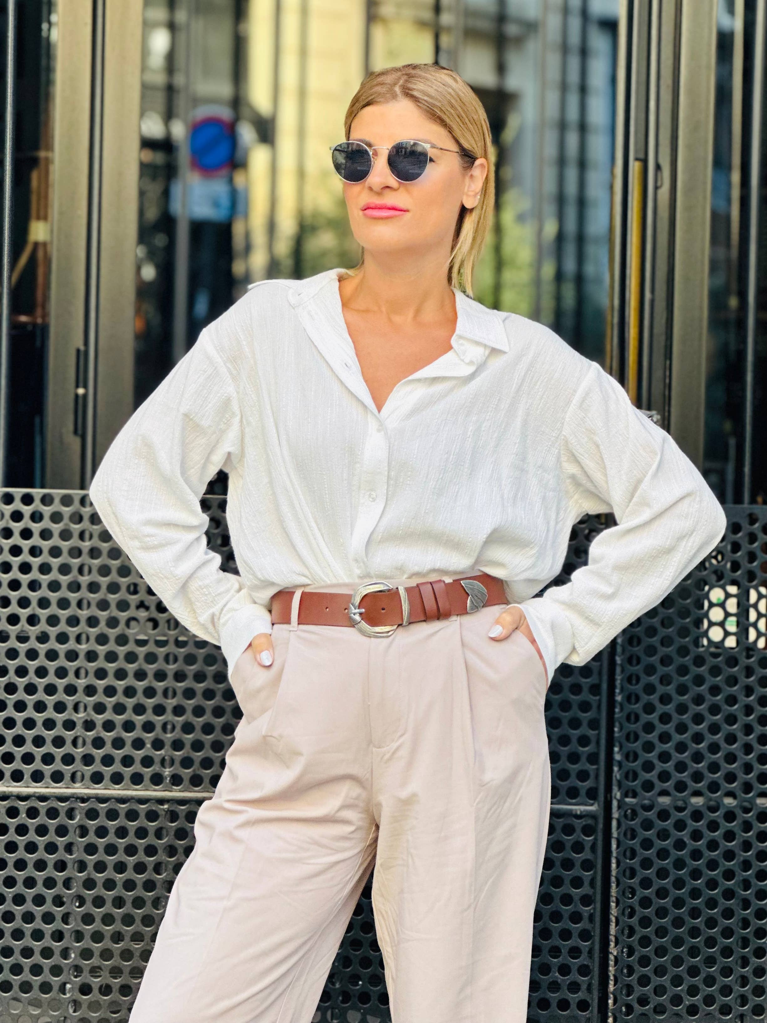 Christina Christi - Wholesale Belt - Women's - Brown Belt, Women Leather Belt, Waist Belt with Silver Buckl3