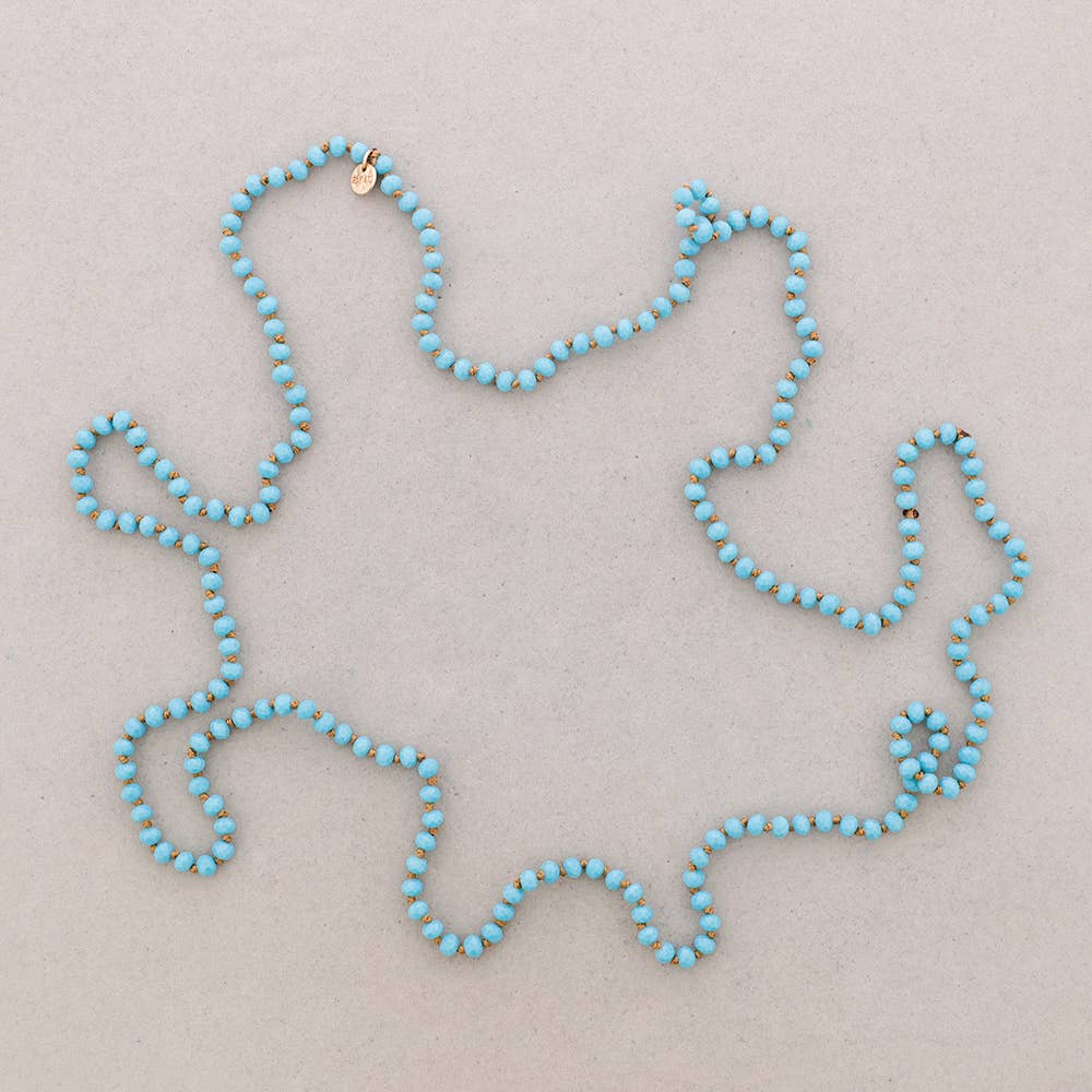 Sonata - Vendita all'ingrosso Collane di perline/perle - Collana lunga Sonata con nodi in cristallo sfaccettato 1,5 m x 6 mm1