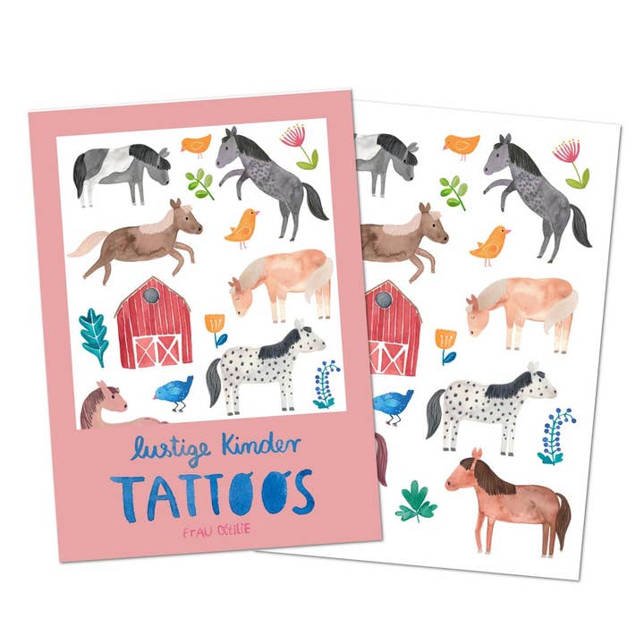 Kindertattoos *Pferde* für den Großhandel von Frau Ottilie