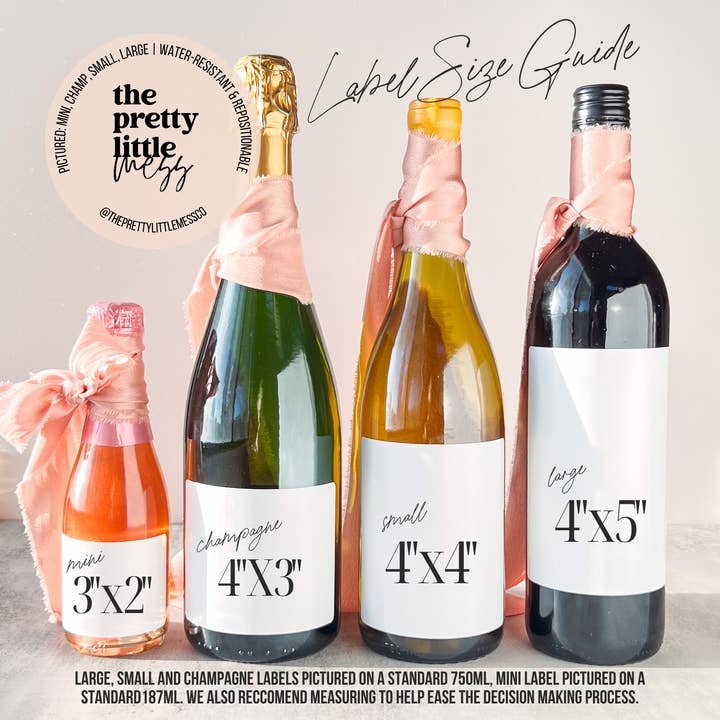 the pretty little mess - Wholesale Gift Tag Label - Holiday Wine Label, Christmas Gift, Family that Drinks