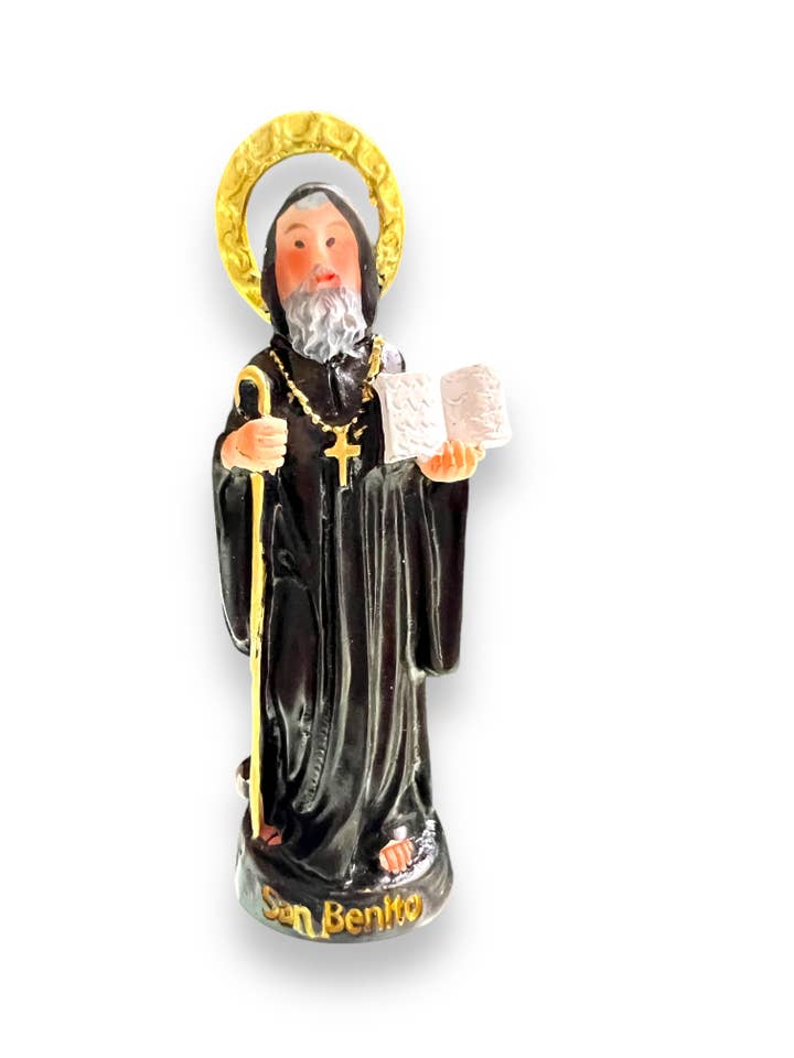 3" ST. BENEDICT STATUE for wholesale by SAN JUDITAS RELIGIOUS ARTICLES