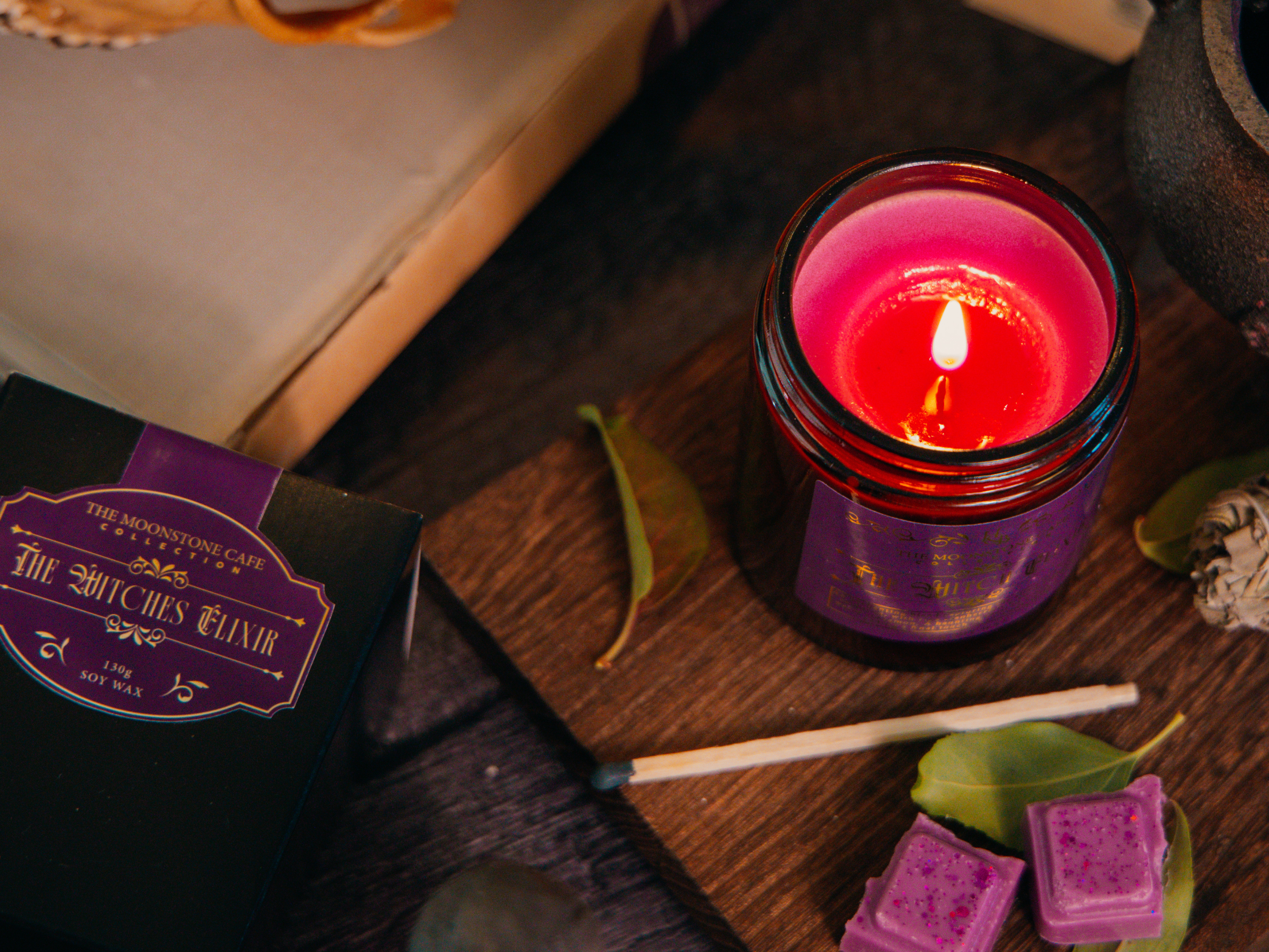 Hex & Boon - Wholesale Jar/Filled Candle - The Witch Elixir Scented Soy Candle 130g2