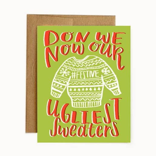 Hässliche Sweater-Karte für den Großhandel von Hello Doodle