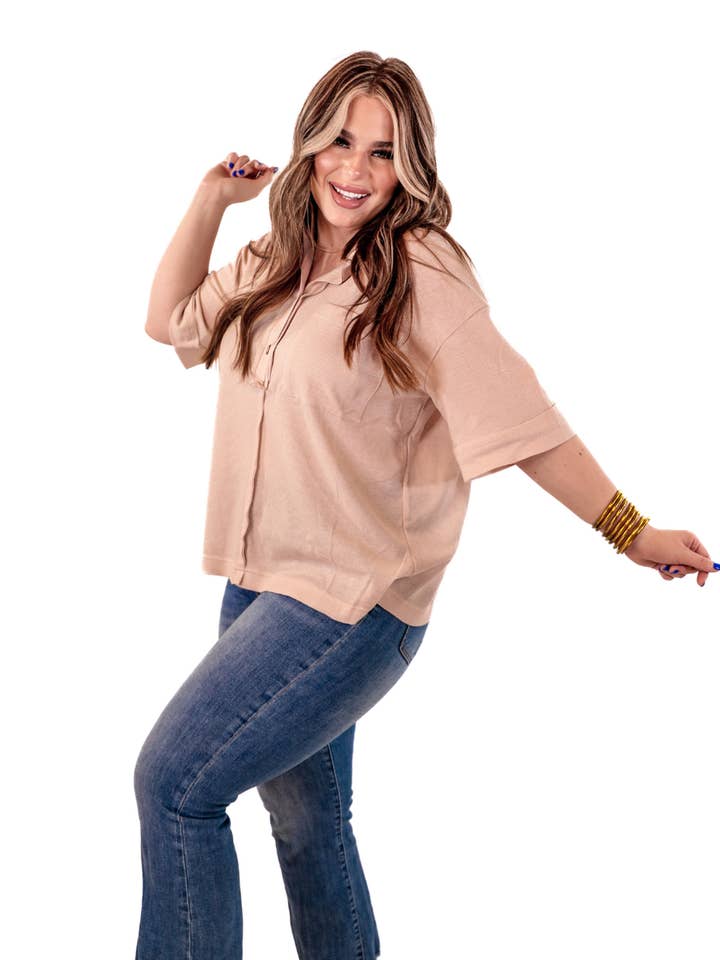 Top à poches gaufrées Cole pour la vente par Jess Lea