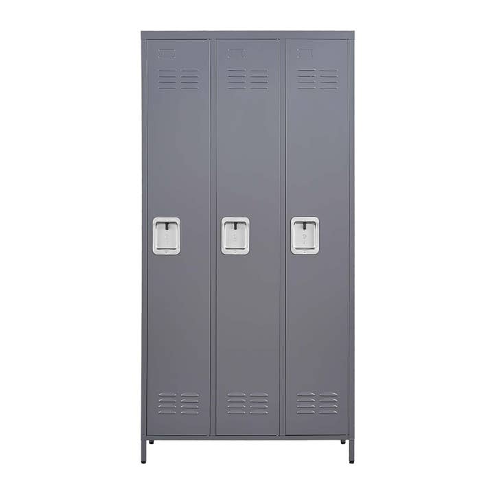 HOMYCASA DESIGN INC - Wholesale Cabinet - 3-Door Metal Lockers Gray Cabinet for Office Gym Home10