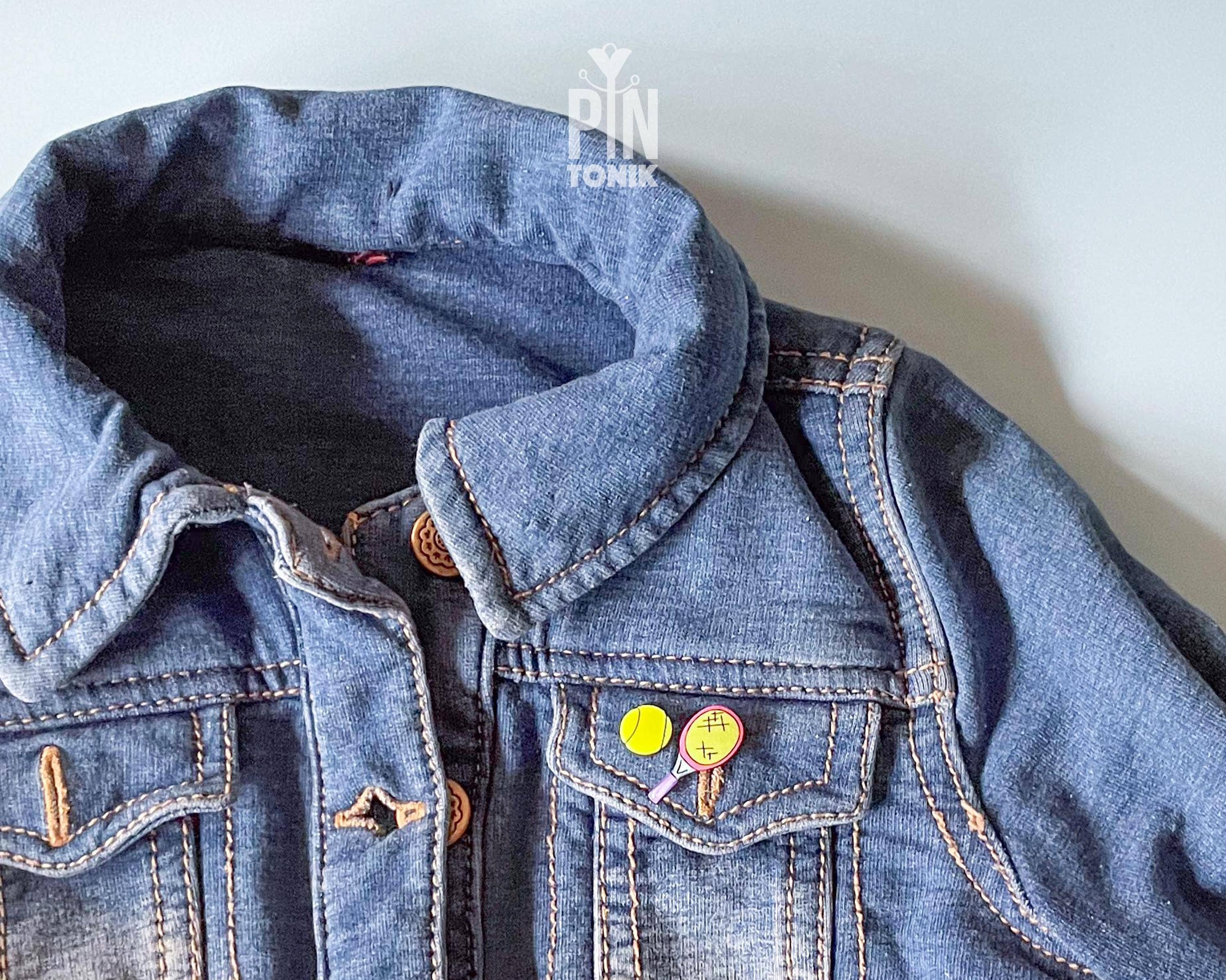 PinTonik - Wholesale Lapel Pin/Button - Tennis Lapel Pins - Neon Racket & Ball Pin Set3