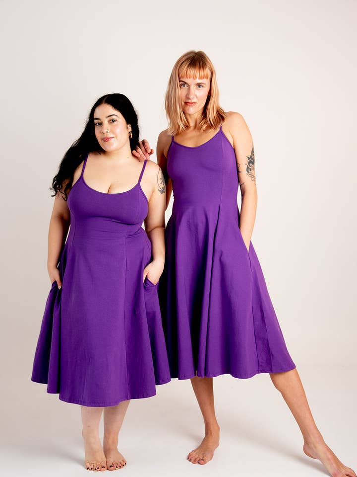 Asri Dress In T. Purple for wholesale by Manners London