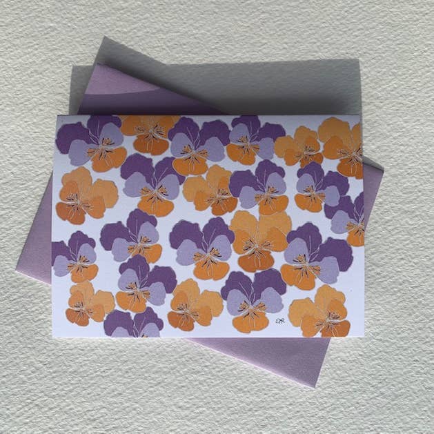 Flower Botanical Garden Notitiekaarten: Viooltjes voor wholesale door JAKE & META