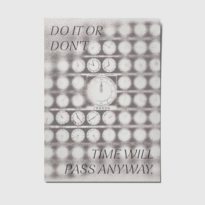 Time will pass anyway - A6 Postcard for wholesale by studio mirabella