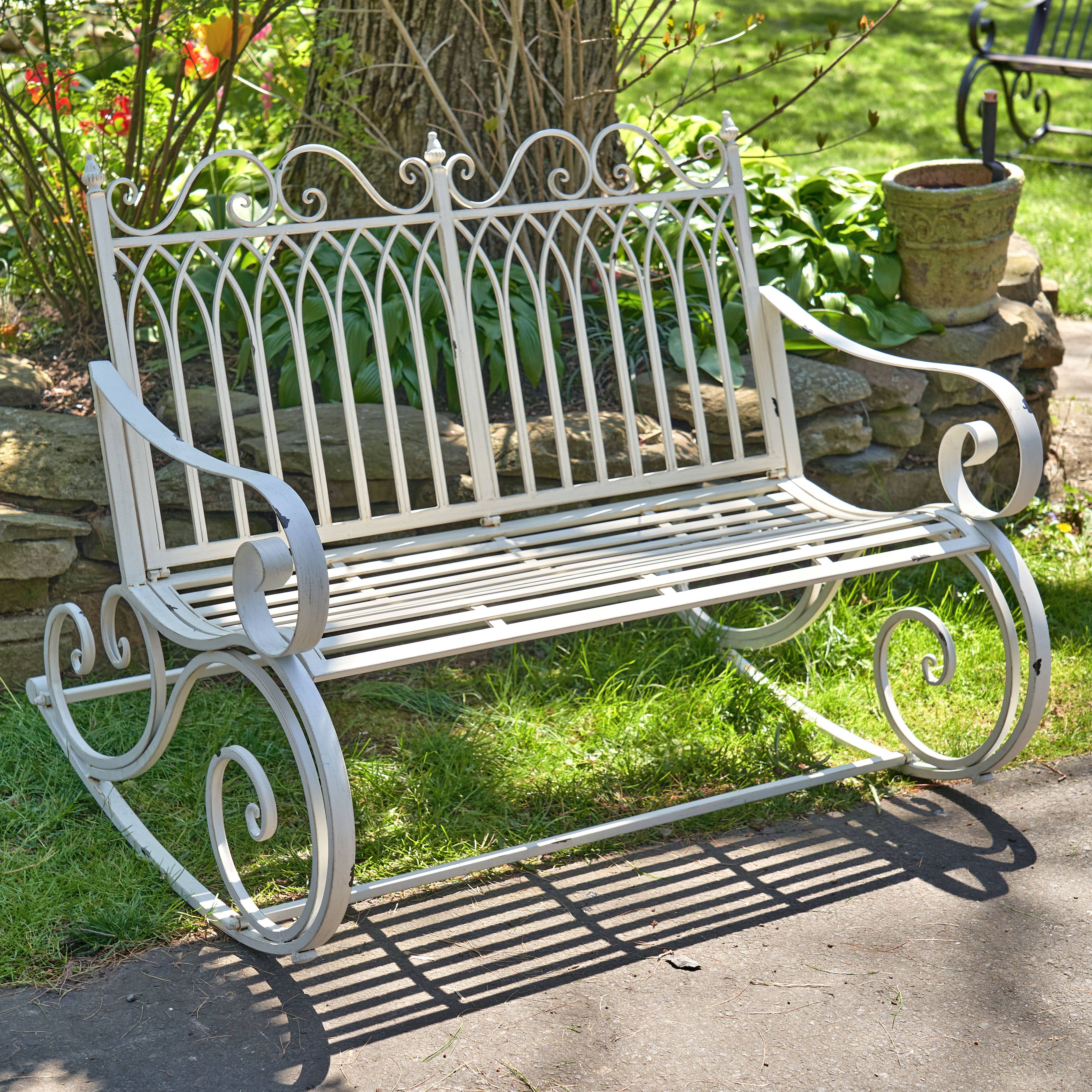 Zaer Ltd. International - Wholesale Bench - Iron Rocking Garden Furniture "Tatiana" Collection- 4 Option9