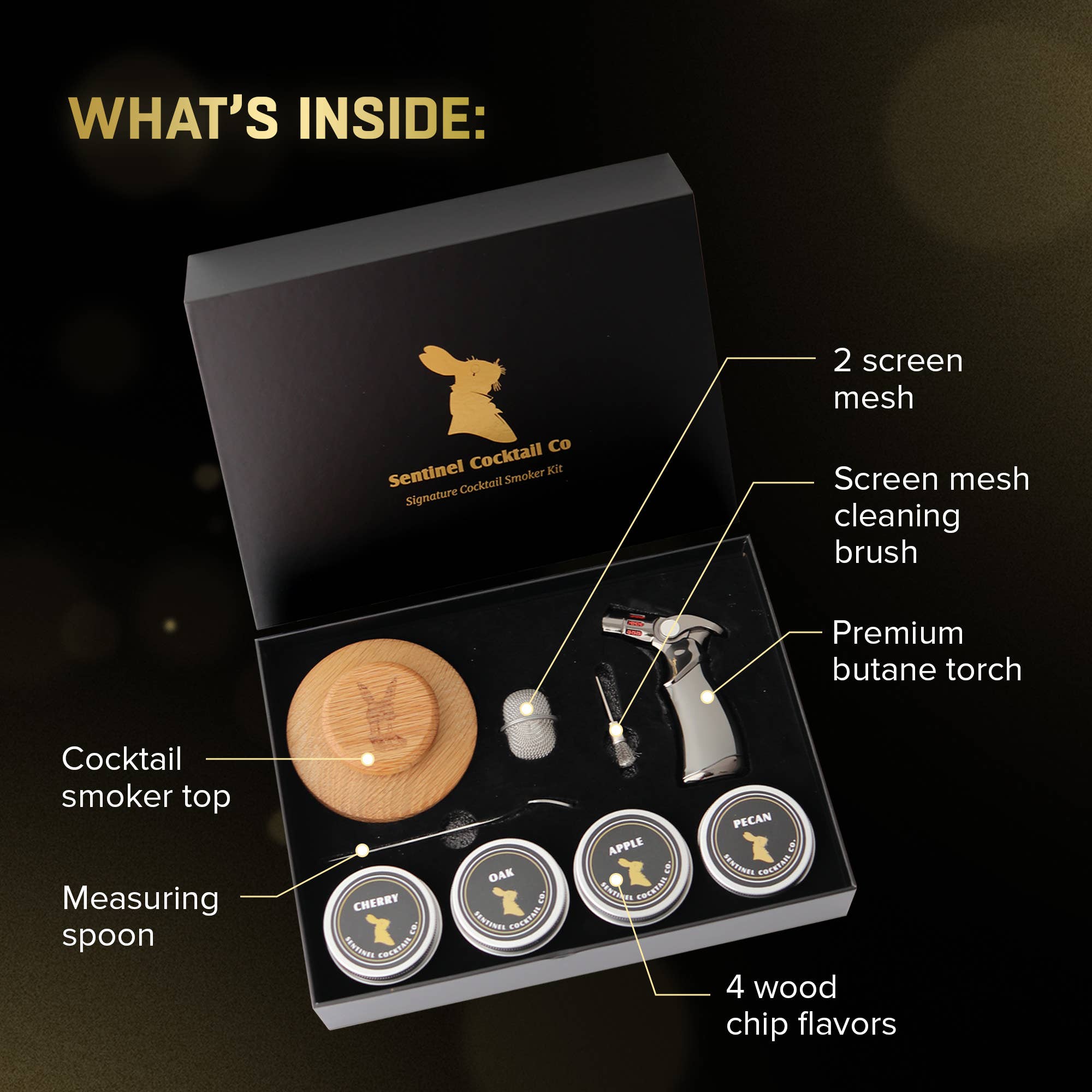 Sentinel Cocktail Co - Wholesale Kitchen Tool/Gadget - Sentinel Signature Cocktail Smoker Kit2