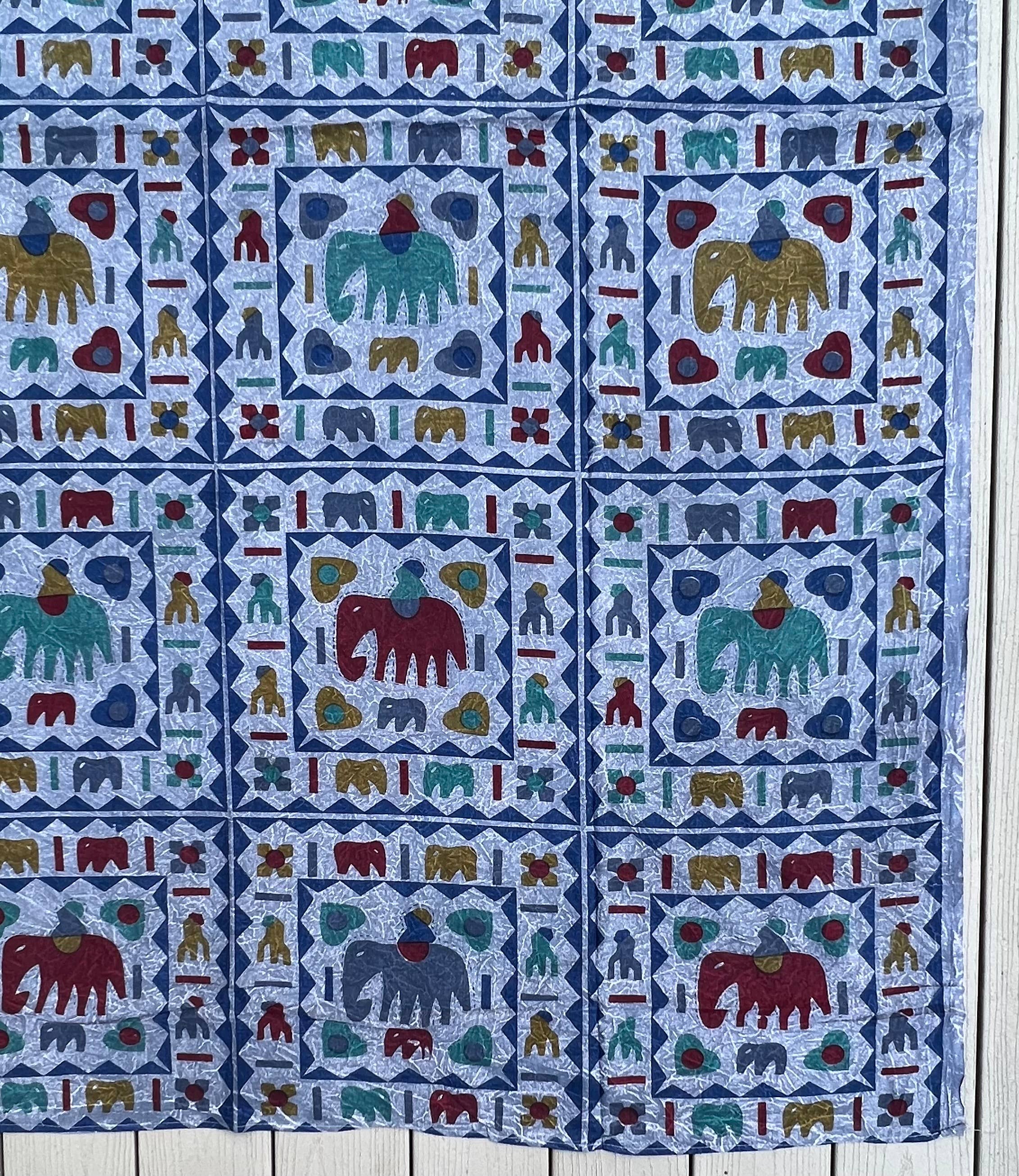 Lungta Imports - Wholesale Tapestry/Textile - Indian Tribal Elephants Tapestry Wall Decor Beach Throw1