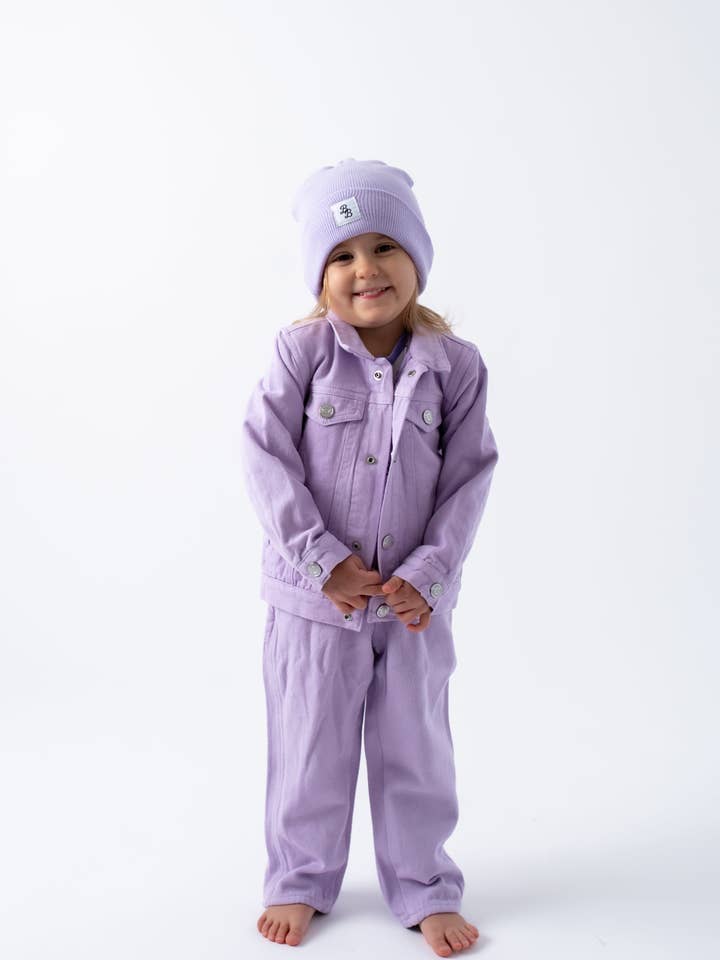 Bubble Baby - Wholesale Denim Jacket - Kids - Lilac | Bamboo Lined Denim Jacket3