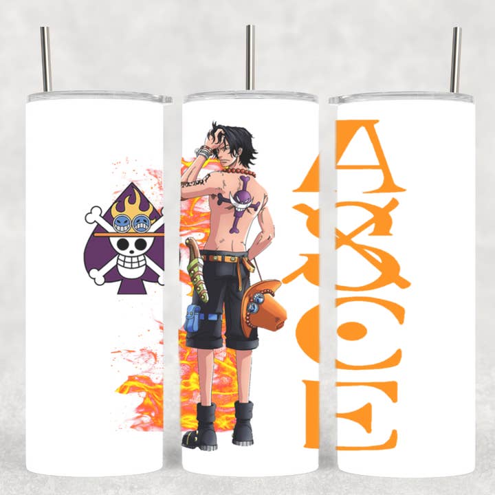 The Geek Boutique - Wholesale Insulated Mug/Tumbler - Portgas D Ace ASCE One Piece Manga Anime Tumbler