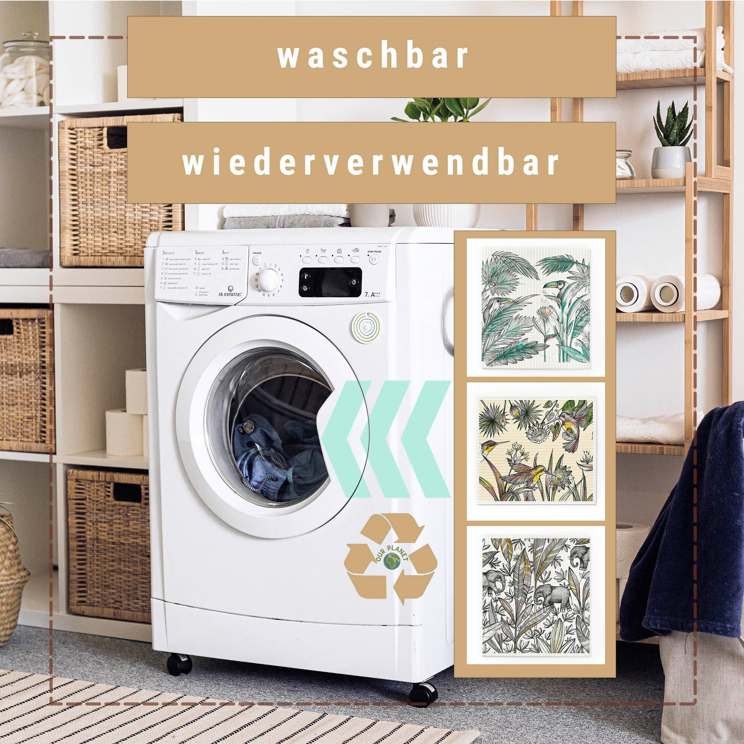 LIGARTI - Wholesale Cleaning Sponge - Sponge cloth set of 3 - jungle5