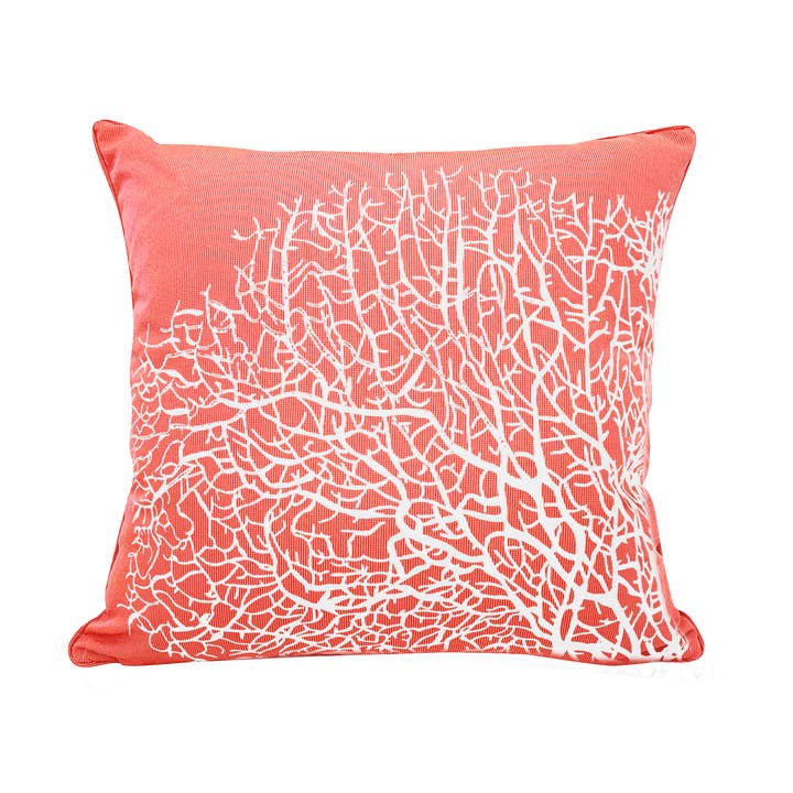 Coral Fan Indoor/Outdoor Throw Pillow for wholesale by Rightside Design