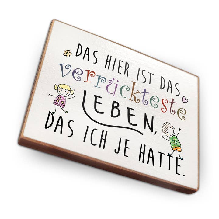 Imán de nevera de madera de haya - Esto es lo loco para venta al por mayor de wammi