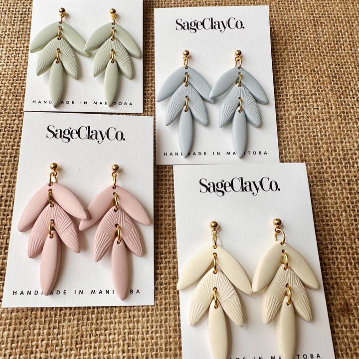 SageClayCo - Wholesale Dangle Earrings - Dahlia | In Bloom Collection4