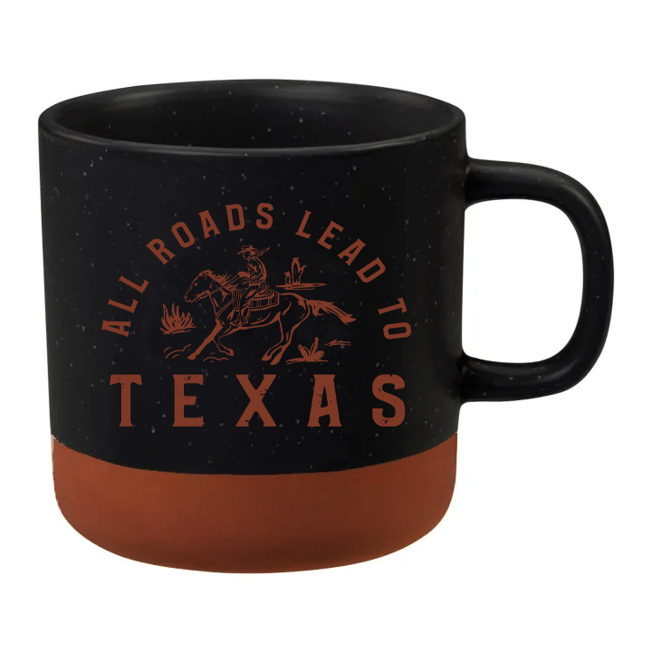 Made in Texas Co. - Wholesale Coffee Mug - All Roads Lead To Texas - Speckled Mug 1