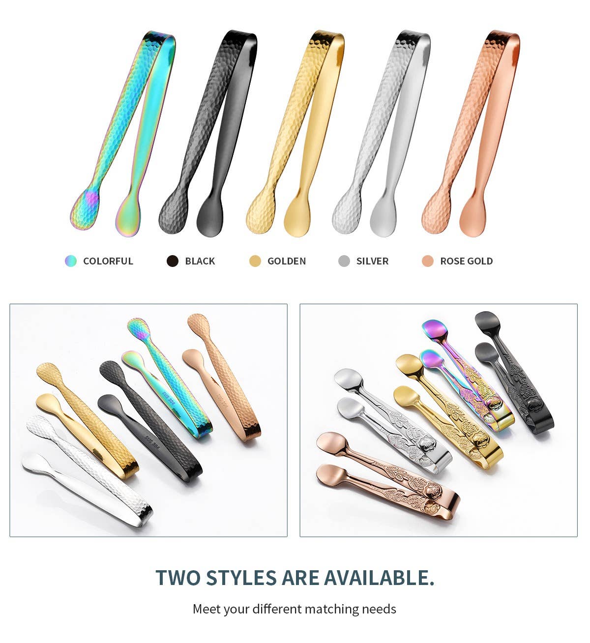 Otterware - Vendita all'ingrosso Pinze da cucina - Pinze multifunzione per zucchero/antipasti di design (finitura metallica)21