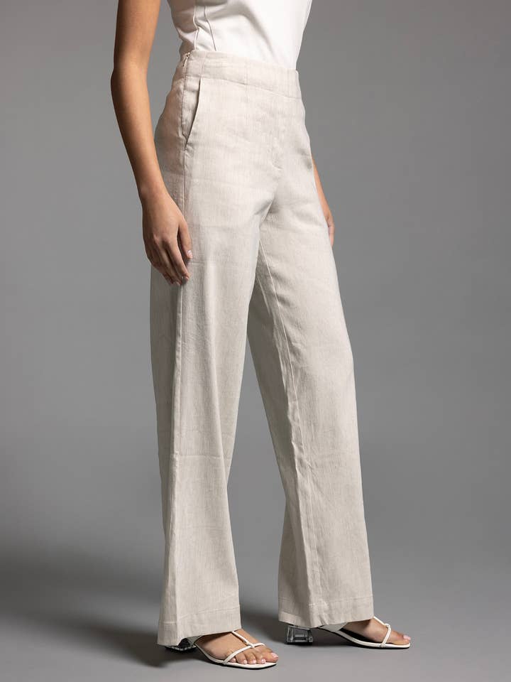 Weekend Los Angeles - Wholesale Pants - Women's - Straight Cut Linen Pants - LUNA PANTS