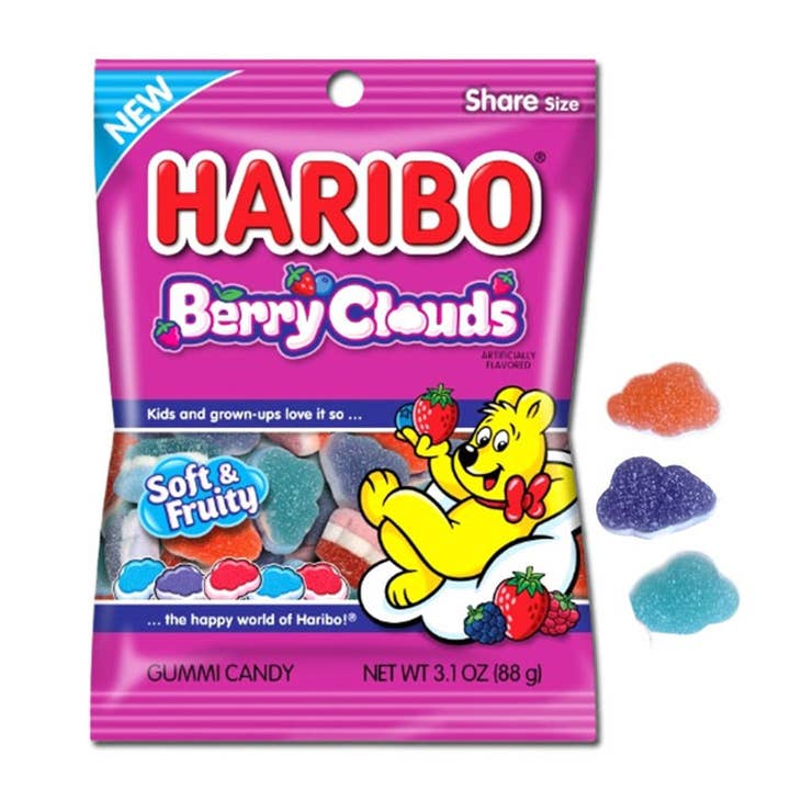 I Got Your Candy - Wholesale Gummy - Haribo Berry Clouds Gummi Candy 3.1oz - 12ct