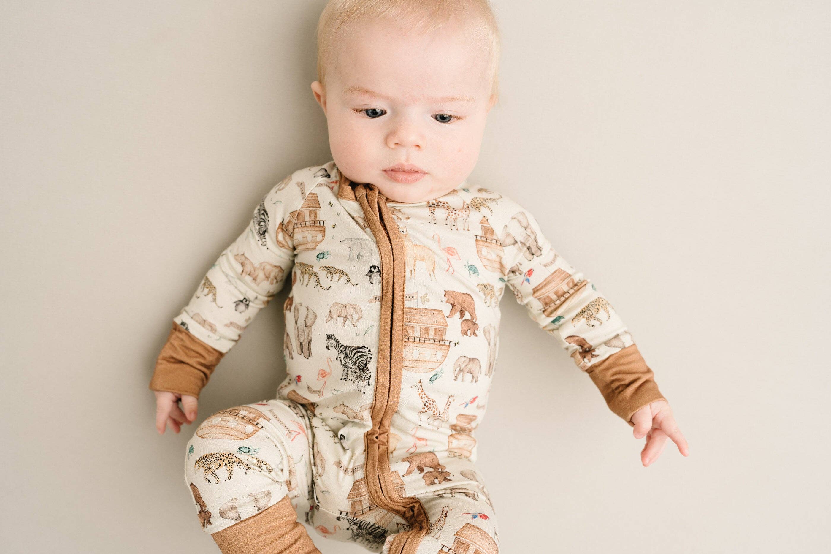 Little One Shop - Wholesale Sleepsuit - Baby - Noah's Ark Bamboo Sleeper4