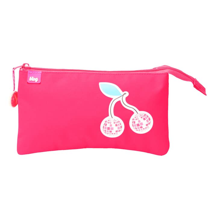 Estojo Escolar Triplo B'log Cherry Disco por atacado de Ancor