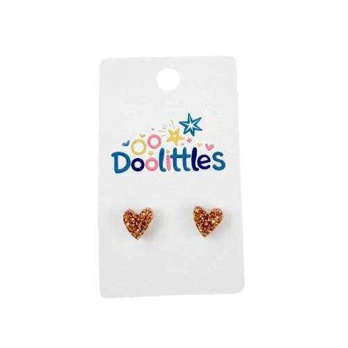 Doohickies - Wholesale Stud/Post Earrings - Tiny Doolittle Acrylic Heart Stud Earrings0