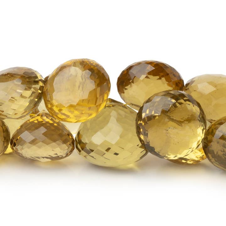 Perline Candy Kiss sfaccettate in quarzo color miele, 13-19,5 mm, 20,3 cm, 40 pezzi AAA per la vendita all'ingrosso da parte di Beads of Cambay