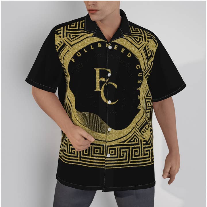 All-Over Print mäns Hawaiian skjorta med Knapp stängning för wholesale av fullbreedcustom