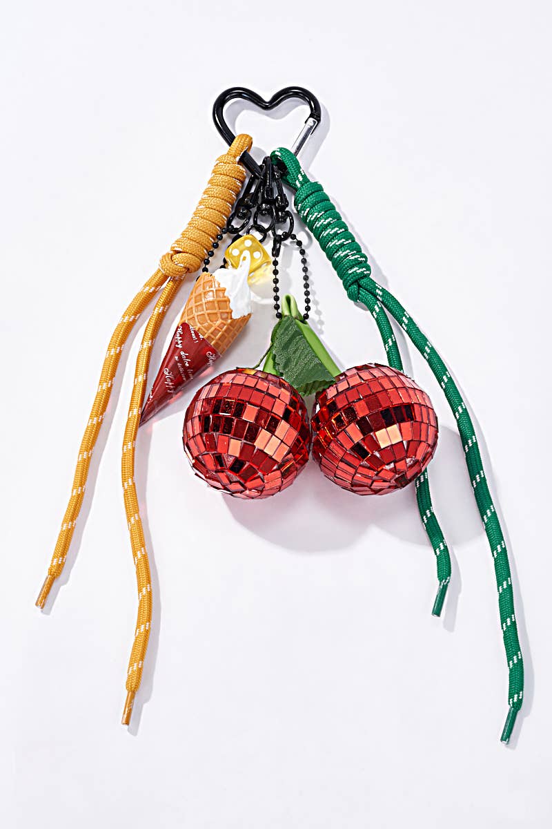 BYREN | ÉLINE L'ATELIER - Wholesale Keychain – Women's - Grigri bag accessories and disco cherry keychain PC450