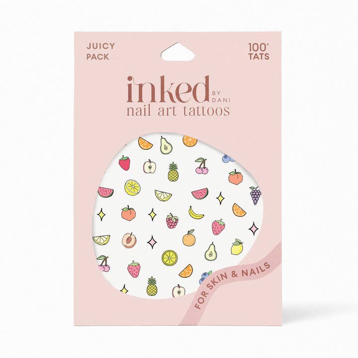 Juicy Nail Art Temporary Tattoo Pack for wholesale by INKED by Dani