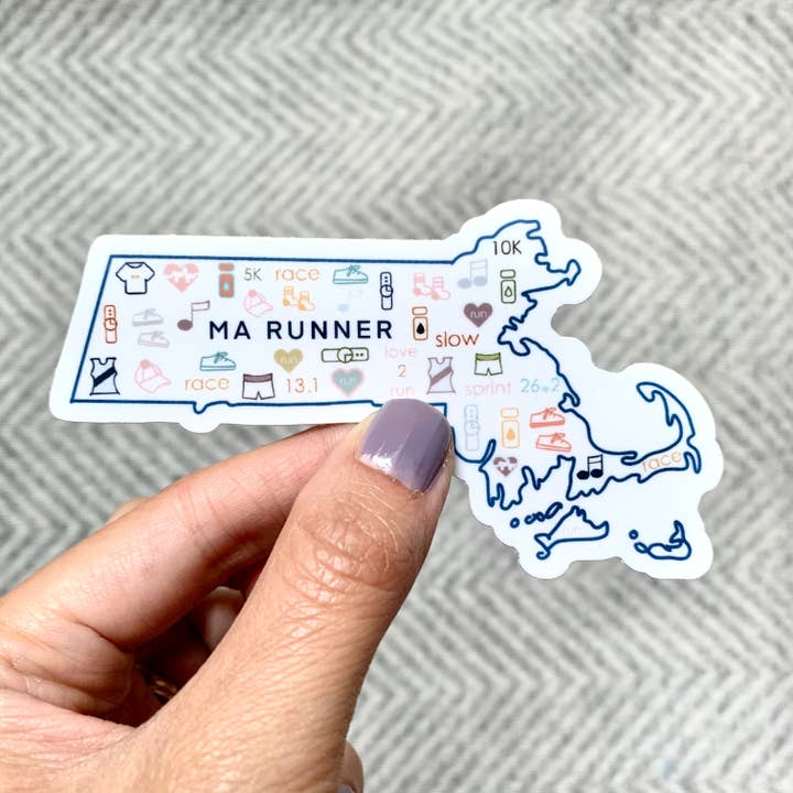 Pen and Paces - Wholesale Sticker - Massachusetts Runner Sticker