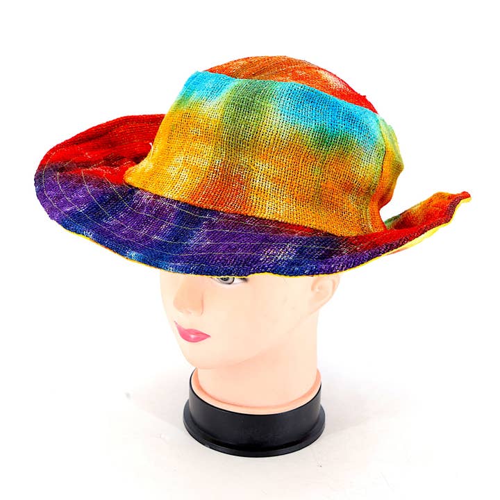 Himalaya Handmade - Wholesale Bucket Hat - Women's - 100% Hemp Handmade Hippie Tie Dye Bohemian Hat6