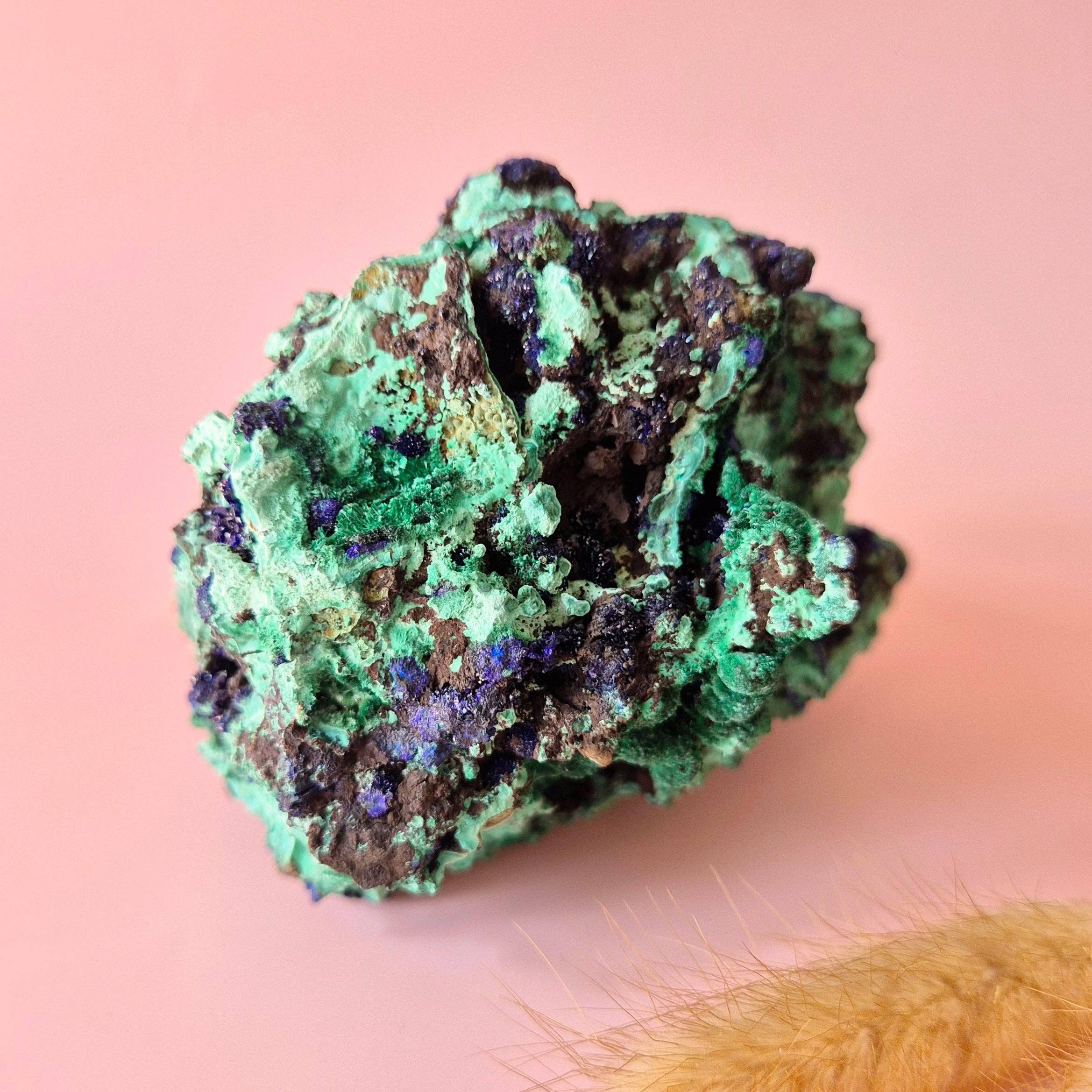 Moonlight Gemstones - Wholesale Spiritual Stone/Crystal - XL Druzy Rare Azurite-Malachite Raw Brilliant Gemstone #1 522 grams – Sparkling Natural Power4
