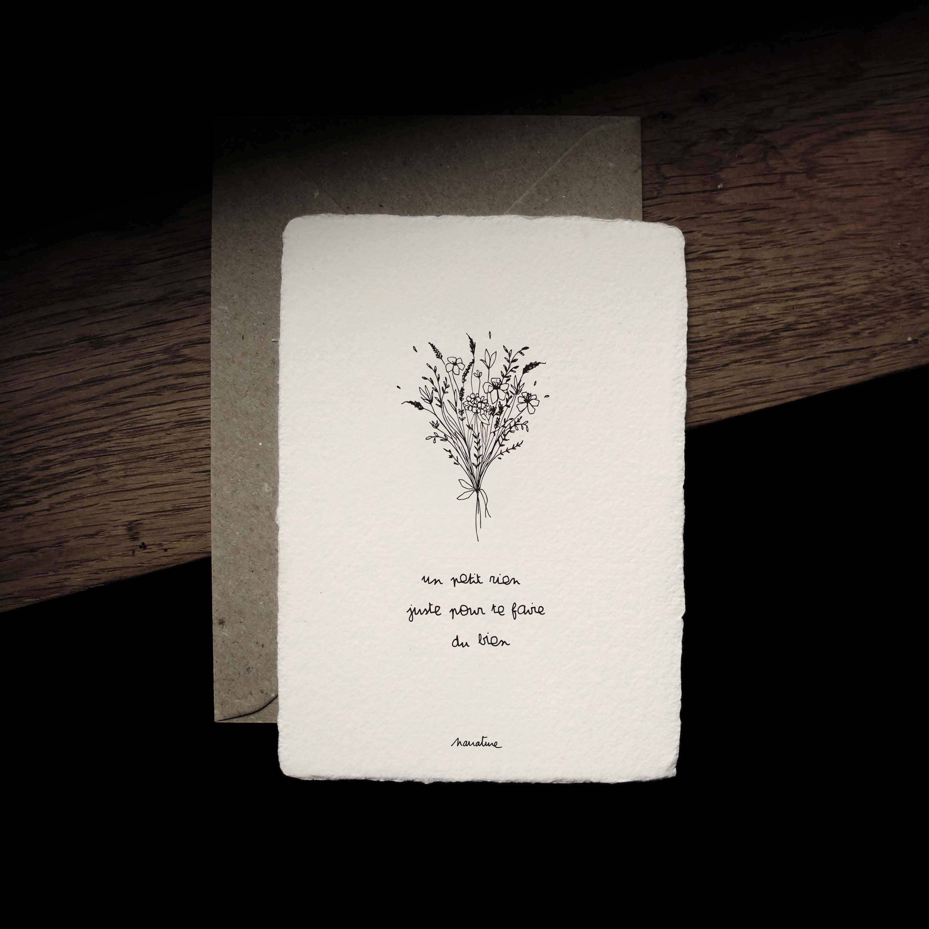 Narrature - Wholesale Everyday Greeting Card - A little nothing - 10x15 card and recycled envelope