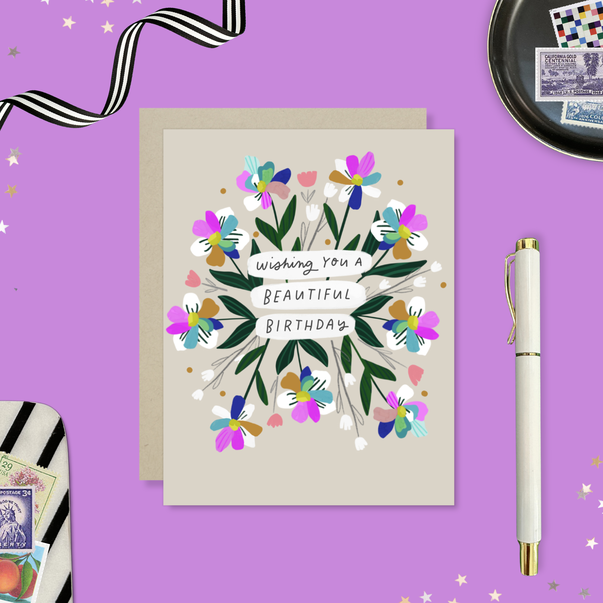 Barone and Co. - Wholesale Verjaardagskaartje - Mooie Verjaardagsbloemen Verjaardagskaart4