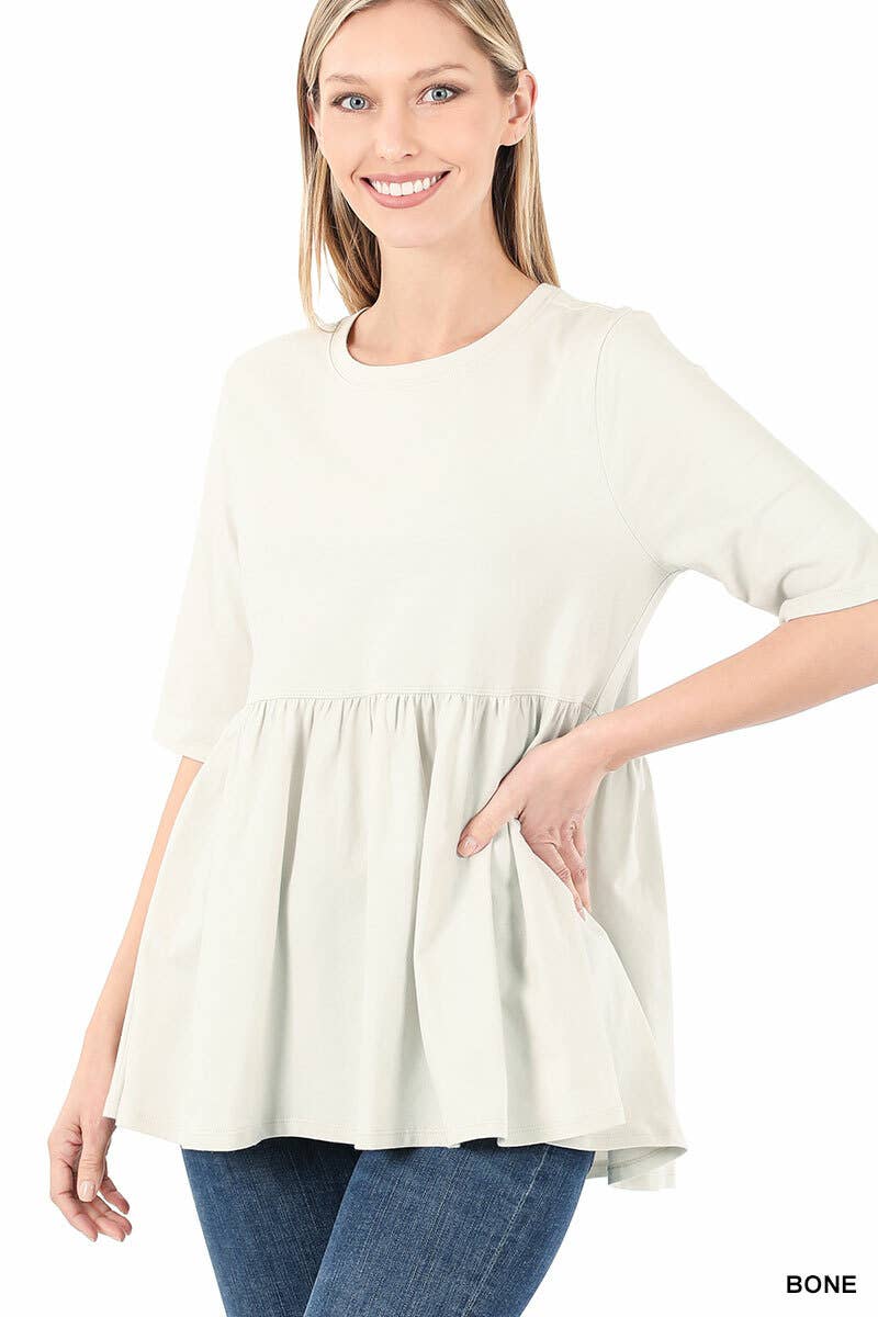 42POPS - Vendita all'ingrosso Tunica - Donna - ",,..._ Tunica in Cotone con Arricciatura a Vita Impero25