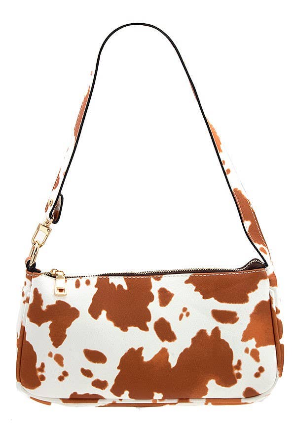 Andrea Bijoux - Wholesale Shoulder Bag - Women's - Animal Print Faux Leather Baguette Bag1