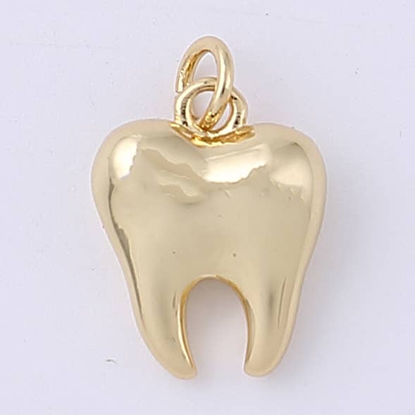 Gold Filled Human Wisdom Tooth Charm Pendant, CP1930 for wholesale by Beads Creation