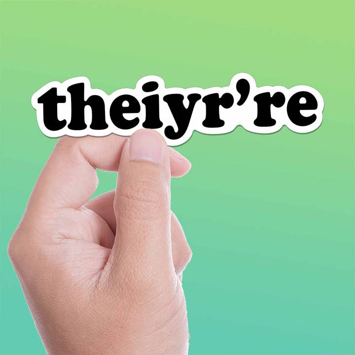 Theiyr're Sticker - Sjov Fejlstavning Dekal til Vandflaske for engroshandel hos Sentinel Supply